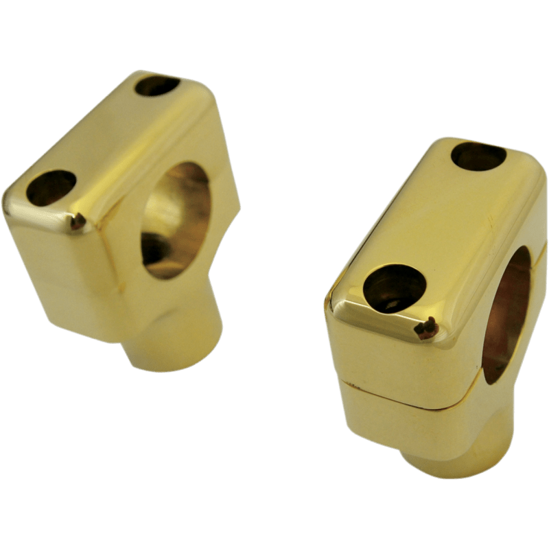 LA CHOPPERS 1.5" POLISH BRASS RISERS PR (LA - 7401 - 50) - DRIVEN Canada's Powersports LA - 7401 - 50