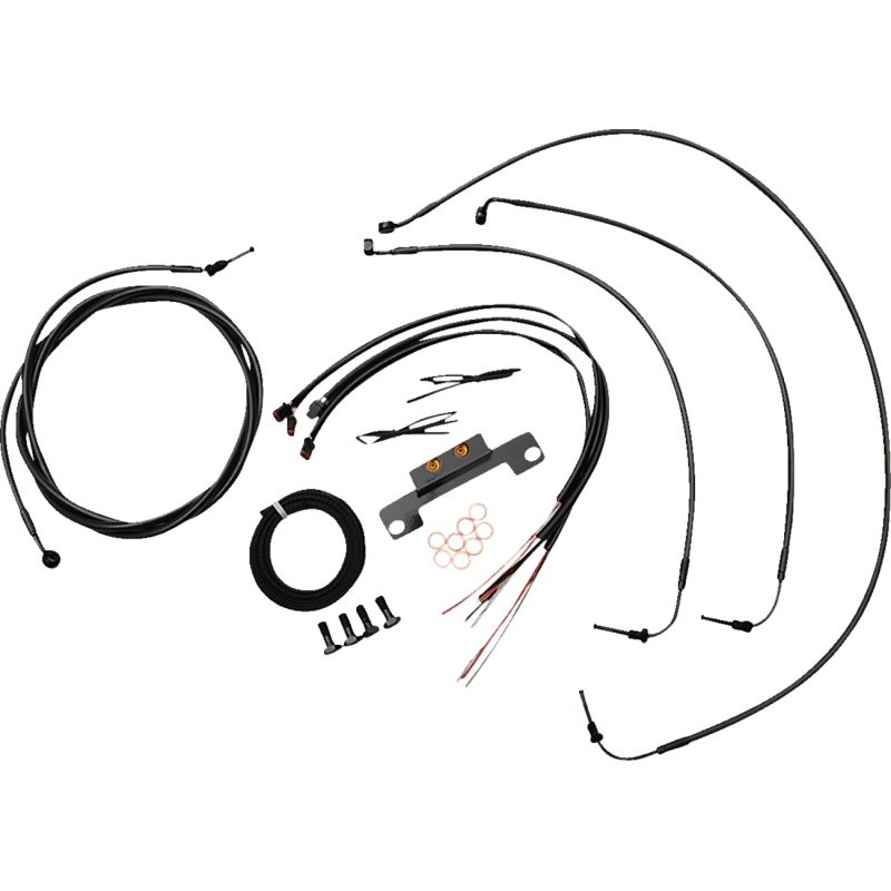 LA CHOPPERS MINI HANDLEBAR CABLE KIT WITH WIRING MIDNIGHT (LA - 8058KT2 - 08M) - DRIVEN Canada's Powersports LA - 8058KT2 - 08M