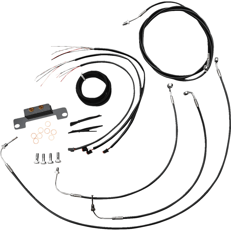 LA CHOPPERS MINI HANDLEBAR CABLE KIT WITH WIRING VINYL - DRIVEN Canada's Powersports LA - 8058KT2 - 08B