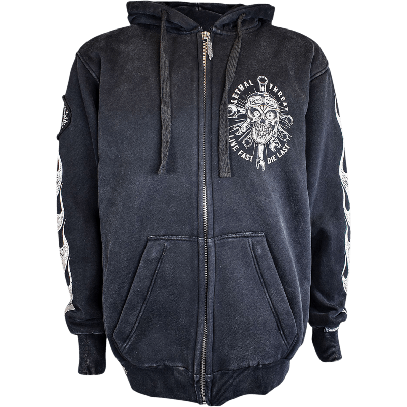 LETHAL THREAT HOODY ZIP LIVEFAST - DRIVEN Canada's Powersports 757785844649HD84064XXXL