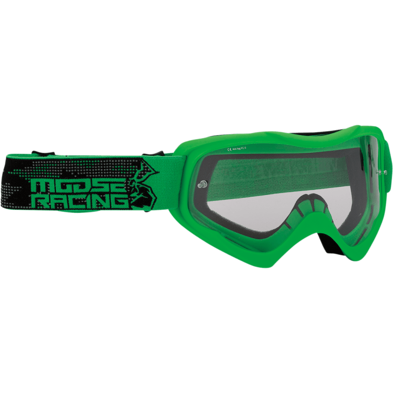MOOSE RACING GOGGL QUALFR AGROID Green Front - Driven Powersports