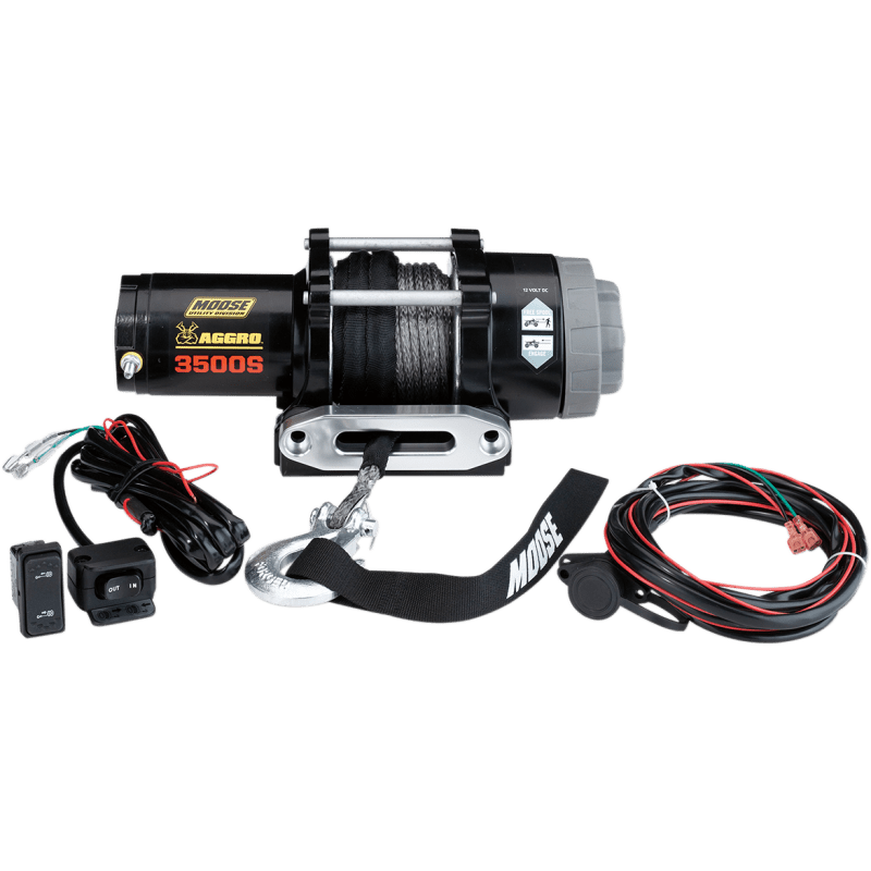 MOOSE UTILITY DIVISION MOOSE WINCH 3500LB W/SYN RP - Driven Powersports Inc.4505 - 0762MOOSE 35 - S