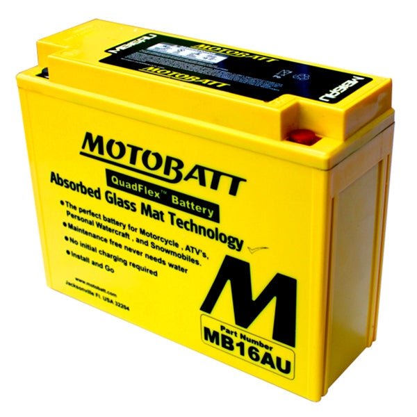 MOTOBATT MB16AU BATTERY QUADFLEX (MB16AU) - DRIVEN Canada's Powersports 779421335755MB16AU
