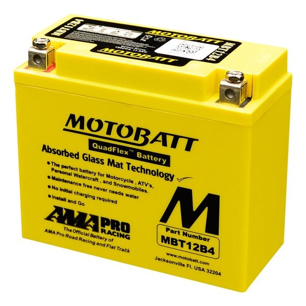 MOTOBATT MBT12B4 BATTERY QUADFLEX (MBT12B4) - DRIVEN Canada's Powersports 779421335687MBT12B4