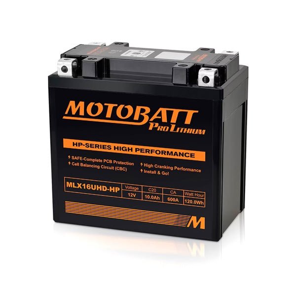 MOTOBATT MLX16UHD - HP BATTERY PRO LITHIUM (MLX16UHD - HP) - DRIVEN Canada's Powersports 779422520655MLX16UHD - HP