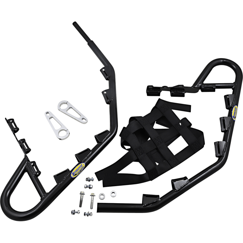 MOTORSPORT PRODUCTS NERFBARS ALUM YFZ450R Black Front - Driven Powersports