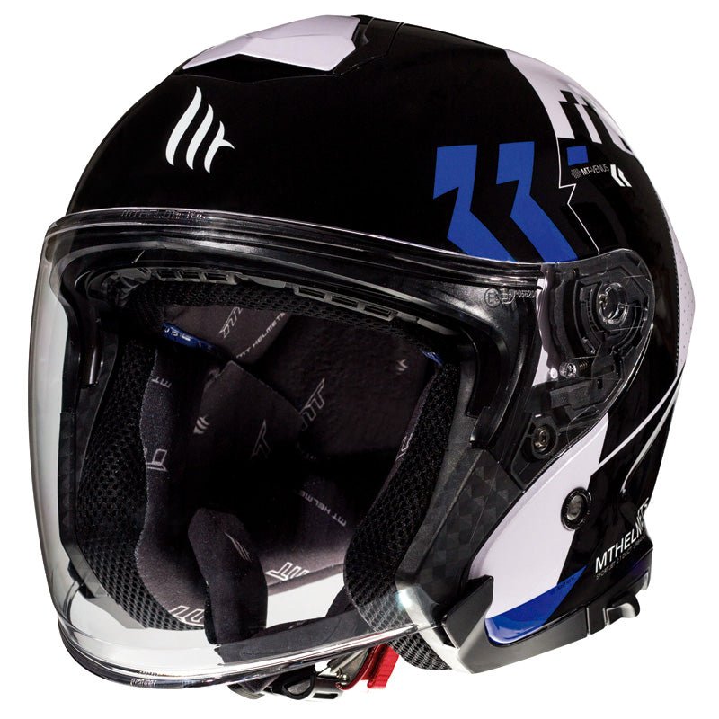 MT HELMETS THUNDER 3 JET SV HELMET - VENUS - BLUE (XS) Mint Blue XS - Driven Powersports