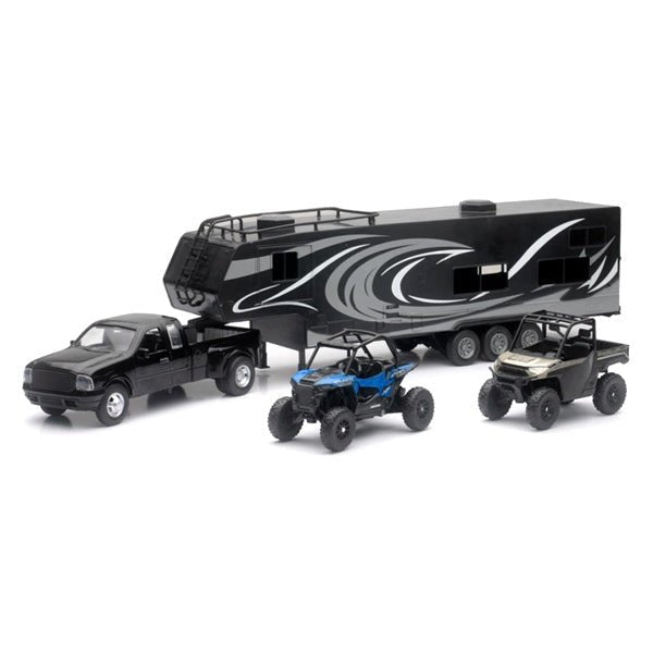 NEW RAY TOYS SCALE MODEL PICKUP TOY HAULER W/POL UTV (37046) - Driven Powersports Inc.09357737046137046