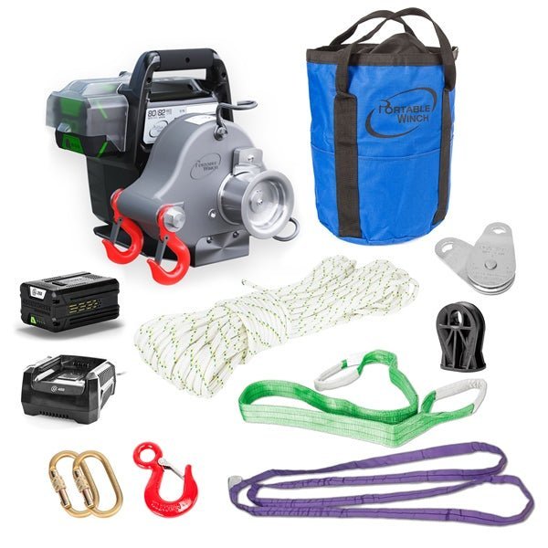 PortableWinch Battery - Powered Winch With Accessories - DRIVEN Canada's Powersports 690581023477PCW3000-LI-A
