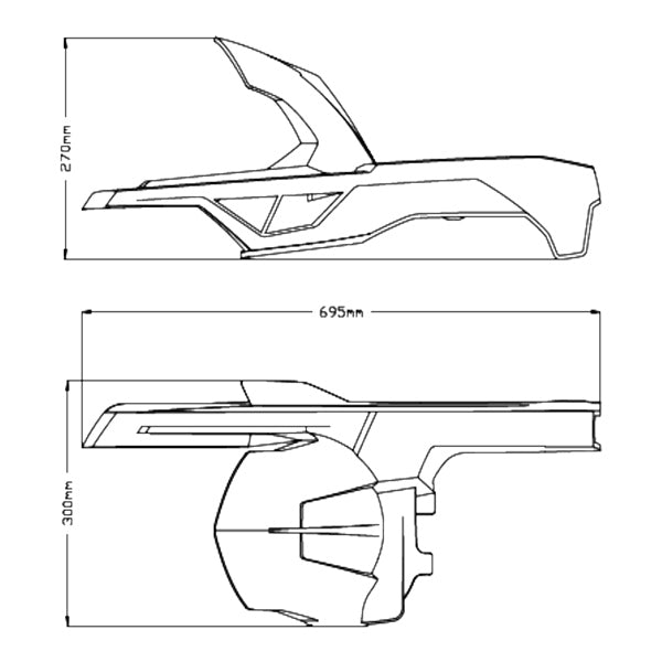 Puig Rear Fender With Aluminum Support - DRIVEN Canada's Powersports 843552932984420544C