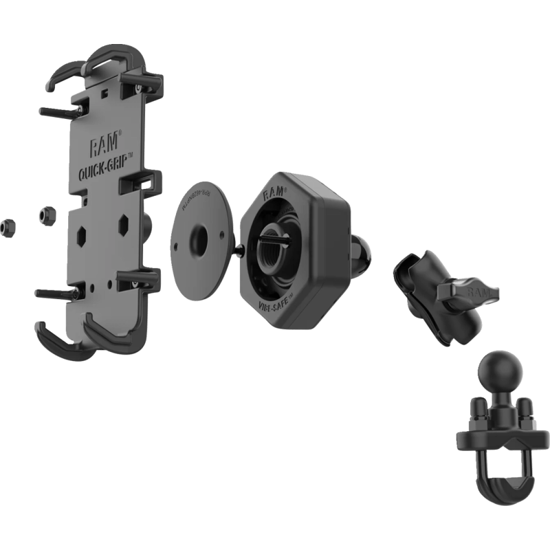 RAM Mounts RAM Quick - Grip XL Phone Mount With Vibe - Safe & U - Bolt Base - DRIVEN Canada's Powersports RAM-B-149Z-A-PD4-462