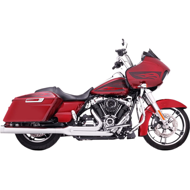 RINEHART RACING 17-21 FL 2:1 SYSTEM END CAPS Chrome White/Chrome Application Shot - Driven Powersports
