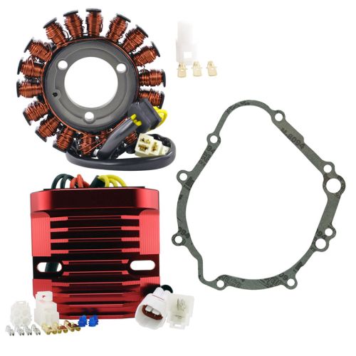 RMS Kit Stator + CNC Red Machined Aluminum Mosfet Regulator + Gasket (Suzuki) - DRIVEN Canada's Powersports RMS900-107319
