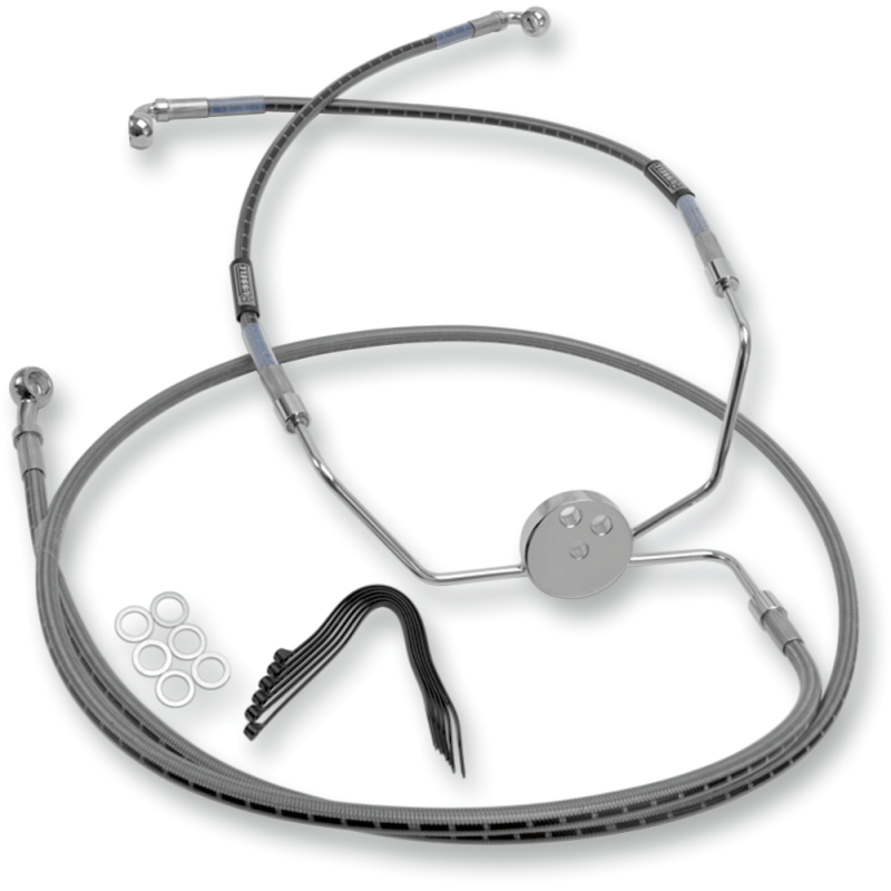 RUSSELL 84 - 08 FLT/C FLHT/C FRONT BRK LINE KT S/S (R08731DS) - DRIVEN Canada's Powersports 087133873121R08731DS