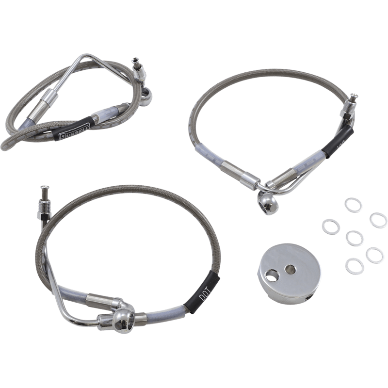 RUSSELL 94 - 05 FLHR/I FRONT BRK LINE KIT S/S (R08756DS) - DRIVEN Canada's Powersports 087133875620R08756DS