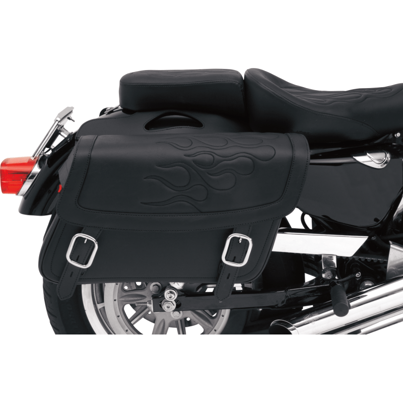 SADDLEMEN SADDLEBAG,FLAME BLK,MD (3501 - 0212) - DRIVEN Canada's Powersports 3501 - 0212