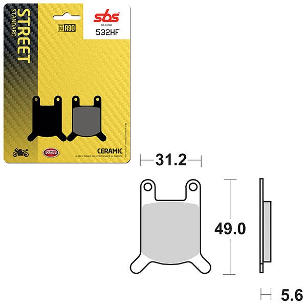 SBS ATV/UTV CERAMIC BRAKE PAD (6190532108) - DRIVEN Canada's Powersports 6190532108