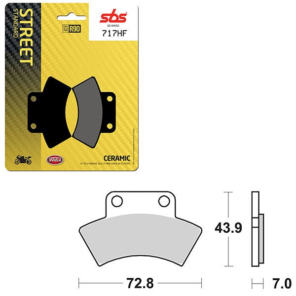 SBS ATV/UTV CERAMIC BRAKE PAD (6190717108) - DRIVEN Canada's Powersports 6190717108
