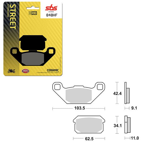 SBS ATV/UTV CERAMIC BRAKE PAD (6190848108) - DRIVEN Canada's Powersports 6190848108