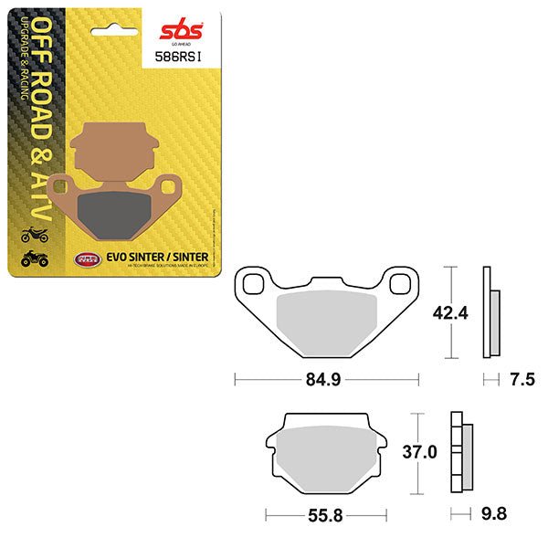 SBS ATV/UTV EVO SINTER BRAKE PAD (6280586108) - DRIVEN Canada's Powersports 6280586108