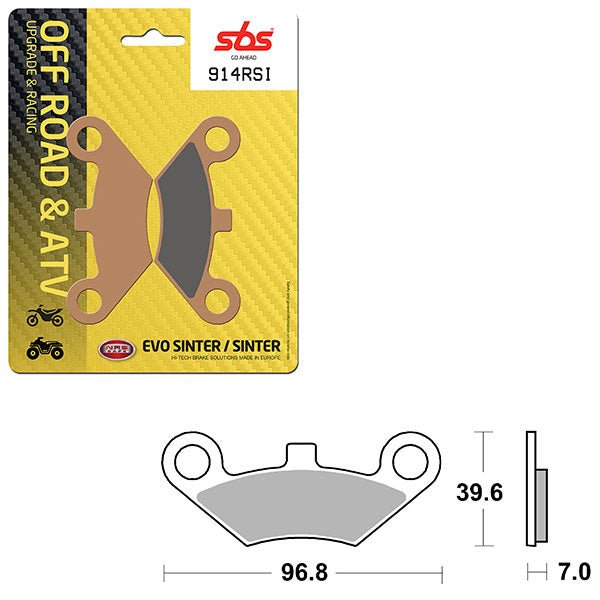 SBS ATV/UTV EVO SINTER BRAKE PAD (6280914108) - DRIVEN Canada's Powersports 6280914108