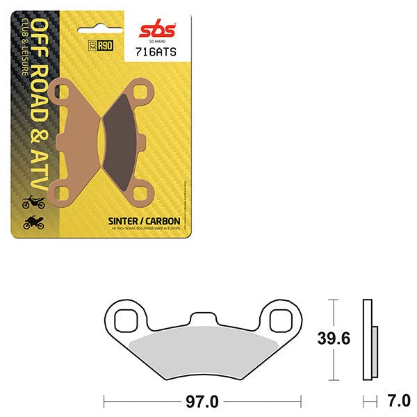 SBS ATV/UTV SINTER BRAKE PAD (6460716108) - DRIVEN Canada's Powersports 6460716108