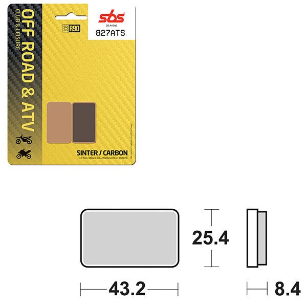 SBS ATV/UTV SINTER BRAKE PAD (6460827108) - DRIVEN Canada's Powersports 6460827108