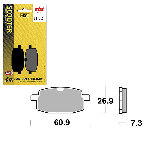 SBS CARBON BRAKE PAD (6210111100) - DRIVEN Canada's Powersports 6210111100