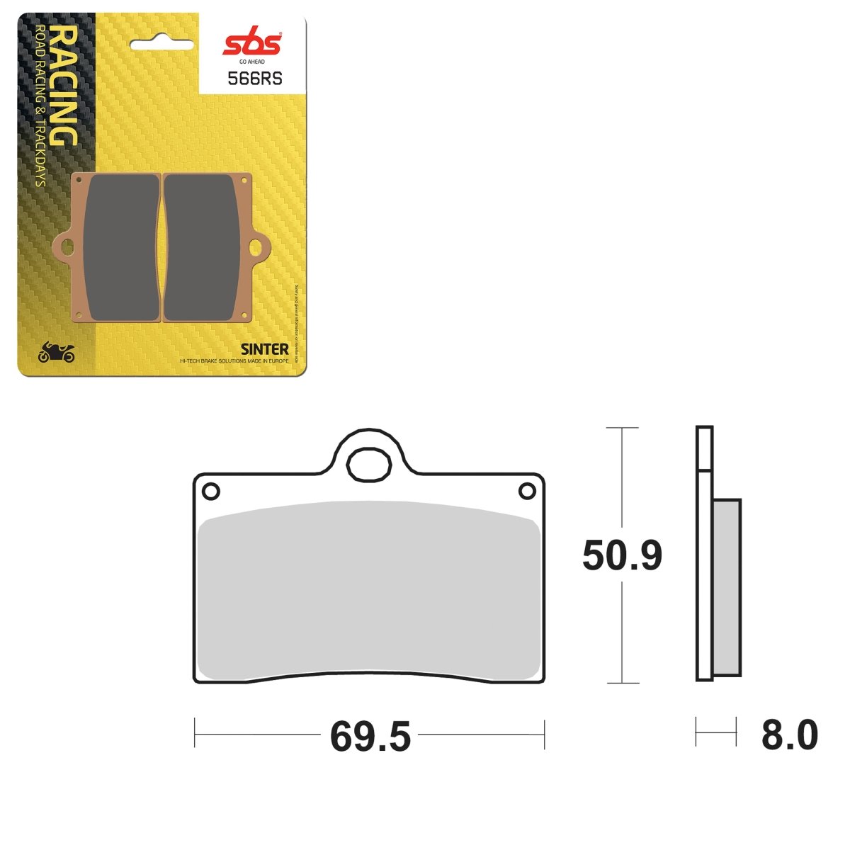 SBS CERAMIC BRAKE PAD (01627566) - DRIVEN Canada's Powersports 01627566
