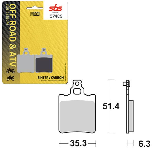 SBS CLUB, TRAILS & LEISURE CARBON BRAKE PAD (6330574108) - DRIVEN Canada's Powersports 6330574108
