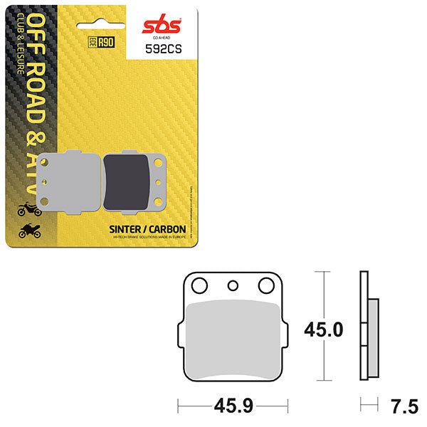 SBS CLUB, TRAILS & LEISURE CARBON BRAKE PAD (6330592108) - DRIVEN Canada's Powersports 6330592108