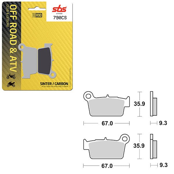 SBS CLUB, TRAILS & LEISURE CARBON BRAKE PAD (6330790108) - DRIVEN Canada's Powersports 6330790108