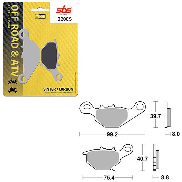SBS CLUB, TRAILS & LEISURE CARBON BRAKE PAD (6330820108) - DRIVEN Canada's Powersports 6330820108