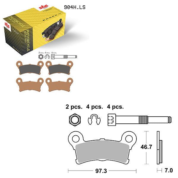 SBS HIGH PERFORMANCE & NO DUST SINTER REAR BRAKE PAD (6560904108) - DRIVEN Canada's Powersports 6560904108