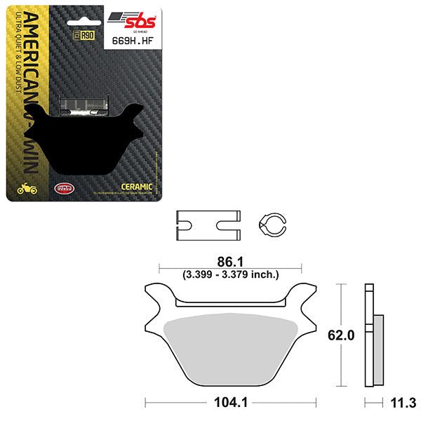 SBS HIGH POWER & NOISE REDUCTION CERAMIC FRONT BRAKE PAD (6490669108) - DRIVEN Canada's Powersports 6490669108