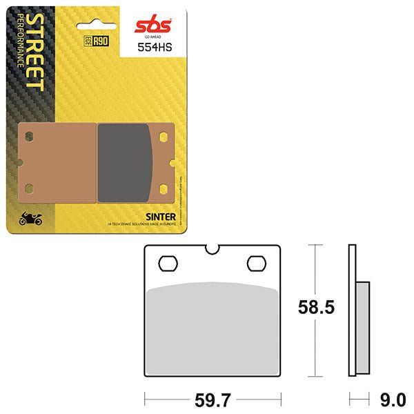 SBS PERFORMANCE HS SINTER FRONT BRAKE PAD (6250554108) - DRIVEN Canada's Powersports 6250554108