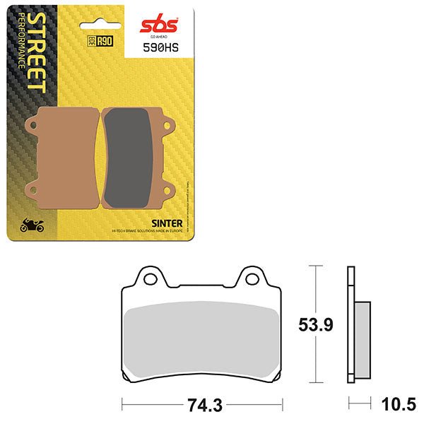 SBS PERFORMANCE HS SINTER FRONT BRAKE PAD (6250590108) - DRIVEN Canada's Powersports 6250590108