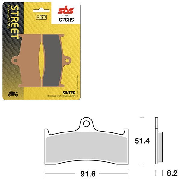 SBS PERFORMANCE HS SINTER FRONT BRAKE PAD (6250676108) - DRIVEN Canada's Powersports 6250676108