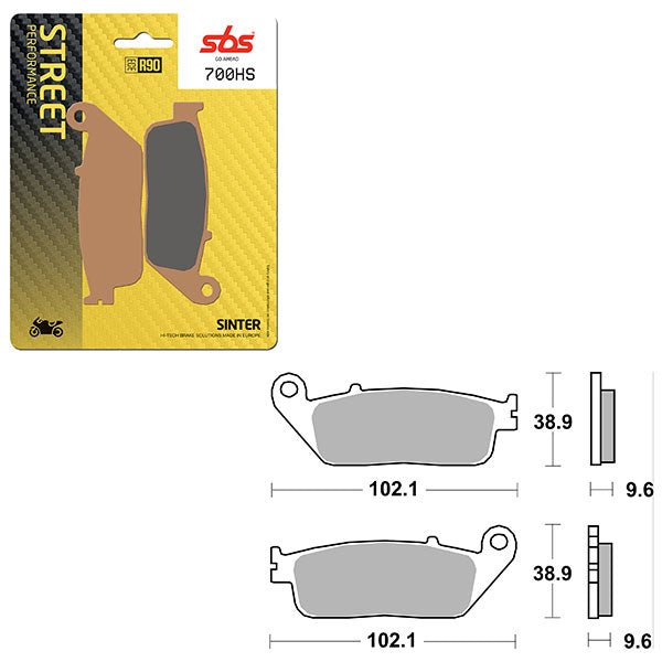 SBS PERFORMANCE HS SINTER FRONT BRAKE PAD (6250700108) - DRIVEN Canada's Powersports 6250700108