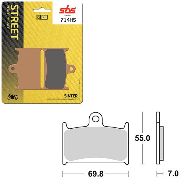 SBS PERFORMANCE HS SINTER FRONT BRAKE PAD (6250714108) - DRIVEN Canada's Powersports 6250714108
