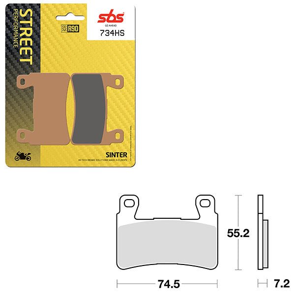 SBS PERFORMANCE HS SINTER FRONT BRAKE PAD (6250734108) - DRIVEN Canada's Powersports 6250734108