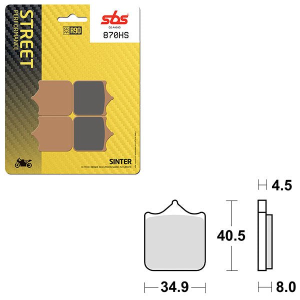 SBS PERFORMANCE HS SINTER FRONT BRAKE PAD (6250870108) - DRIVEN Canada's Powersports 6250870108