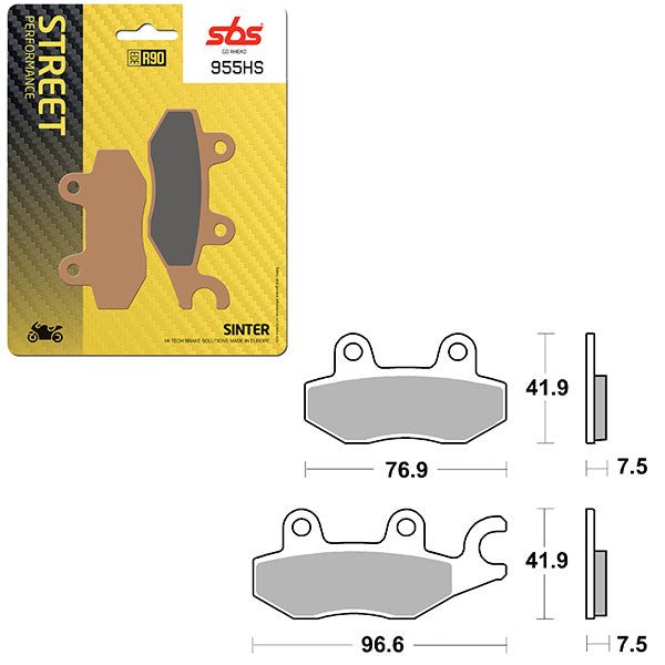 SBS PERFORMANCE HS SINTER FRONT BRAKE PAD (6250955108) - DRIVEN Canada's Powersports 6250955108
