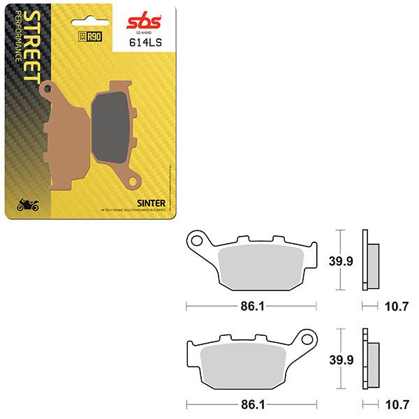 SBS PERFORMANCE LS SINTER REAR BRAKE PAD (6260614108) - DRIVEN Canada's Powersports 6260614108