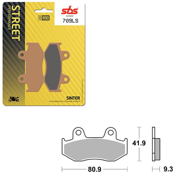SBS PERFORMANCE LS SINTER REAR BRAKE PAD (6260709108) - DRIVEN Canada's Powersports 6260709108