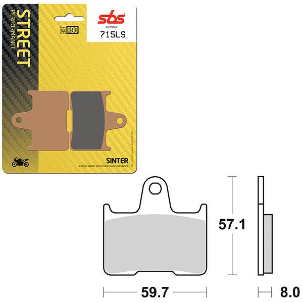 SBS PERFORMANCE LS SINTER REAR BRAKE PAD (6260715108) - DRIVEN Canada's Powersports 6260715108