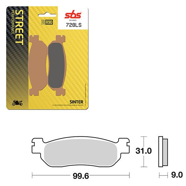 SBS PERFORMANCE LS SINTER REAR BRAKE PAD (6260728108) - DRIVEN Canada's Powersports 6260728108