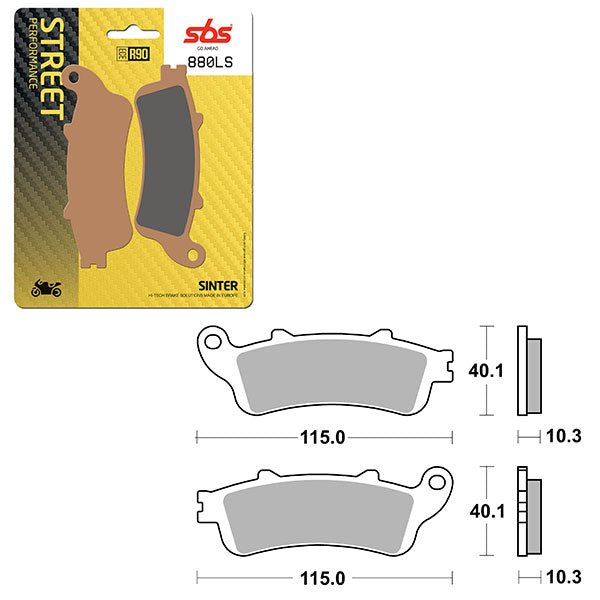 SBS PERFORMANCE LS SINTER REAR BRAKE PAD (6260880108) - DRIVEN Canada's Powersports 6260880108