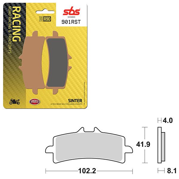SBS ROAD RACING & TRACKDAYS SINTER FRONT BRAKE PAD (6470901108) - DRIVEN Canada's Powersports 6470901108