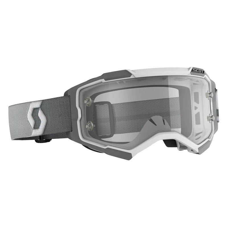 SCOTT USA FURY MX GOGGLES (WHITE/GREY - CLEAR WORKS) White/Grey Clear - Driven Powersports